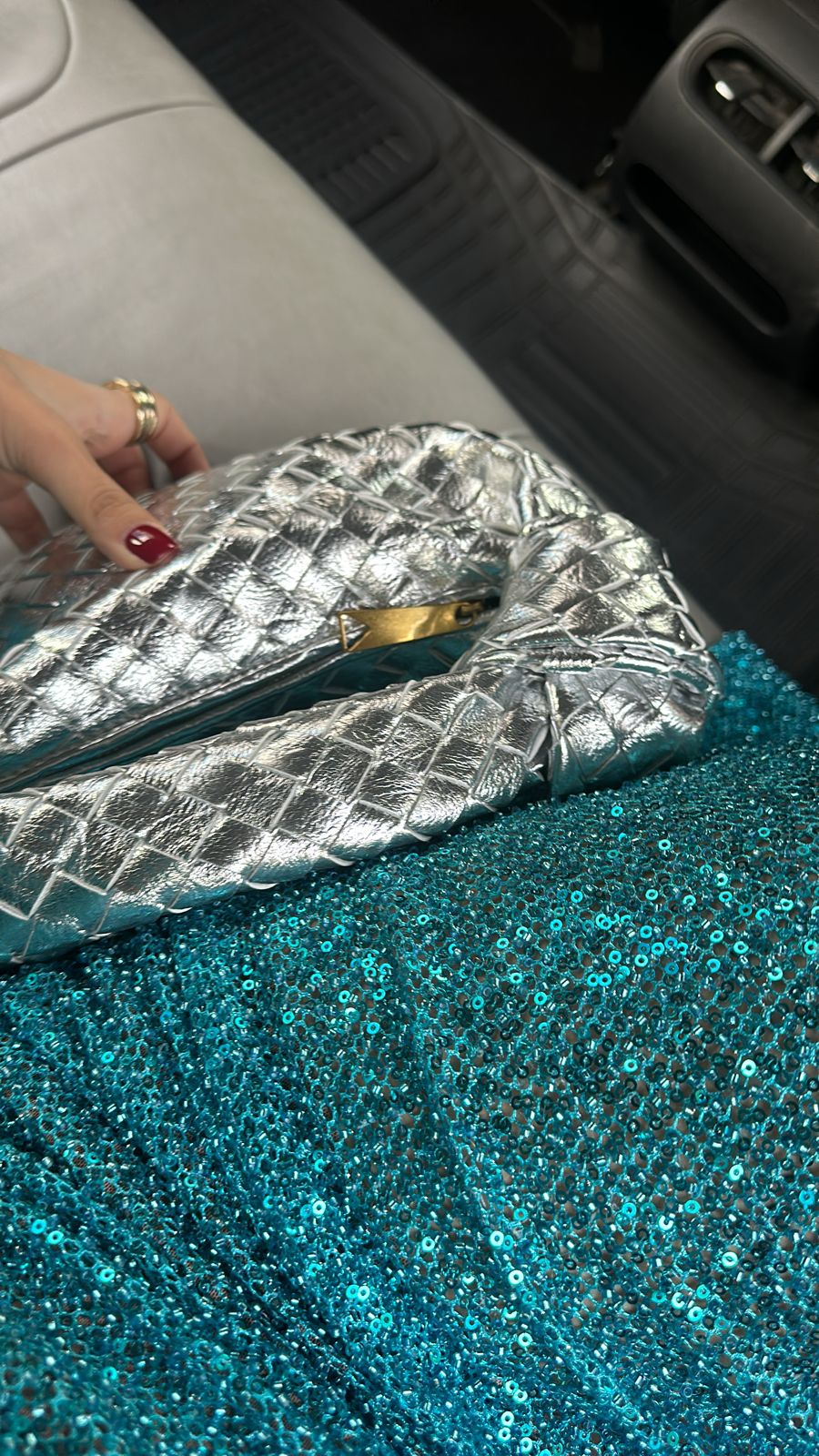 Silver dupe bag