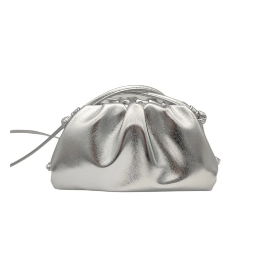 Silver smooth pouch bag