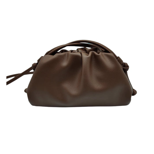 Brown Smooth Pouch Bag